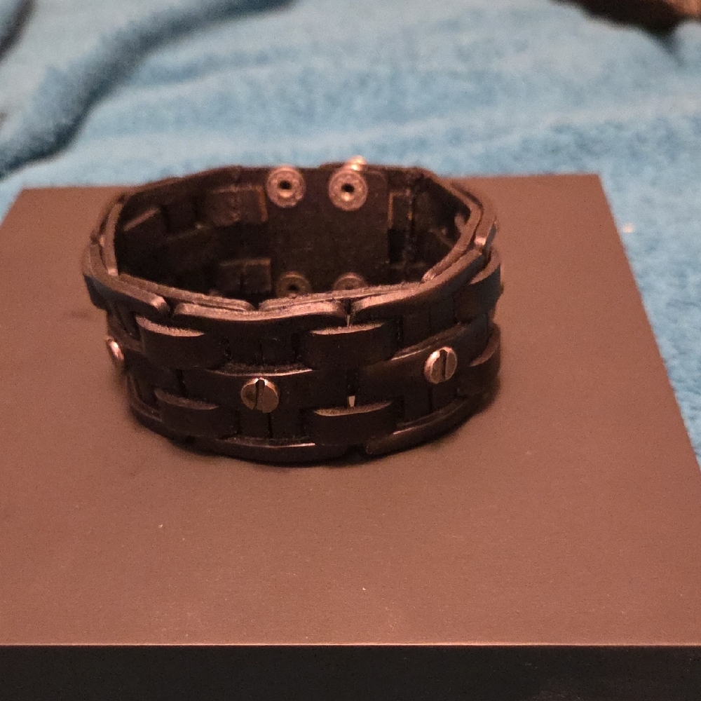 Black Leather Bracelet